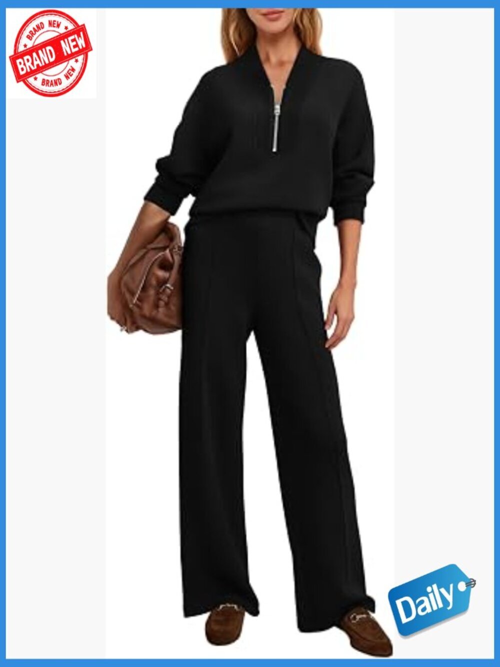 2 Piece Lounge Set Sweatsuit Matching Travel Outfit Tracksuit Soft Stretch
